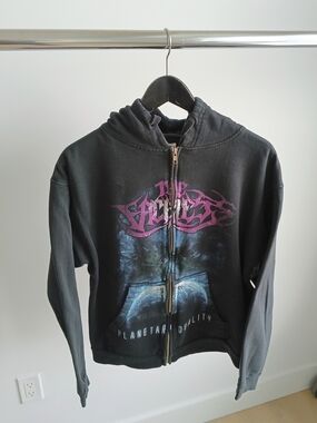 Vtg 2008 The Faceless Planetary Duality Zipper Hoodie Size M Tech Death Metal